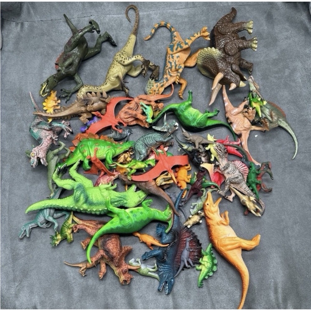 Plastic & PVC Dinosaur Figures Lot of 62
